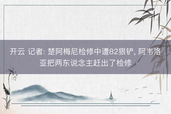 开云 记者: 楚阿梅尼检修中遭82狠铲， 阿韦洛亚把两东说念主赶出了检修